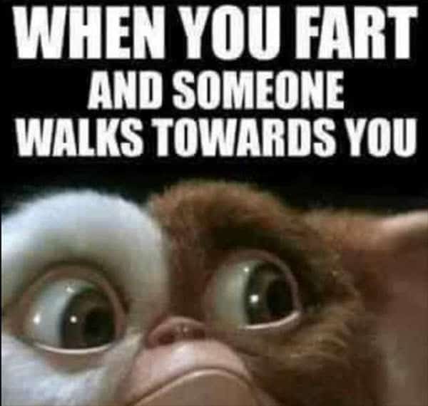 fart walks toward you meme