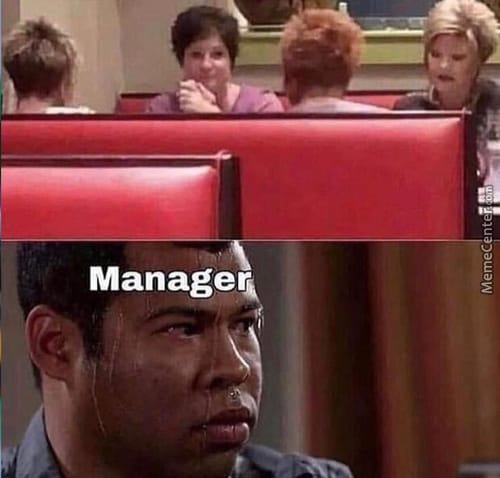 fearful manager karen meme