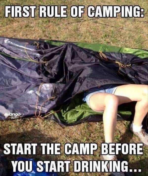 family camping trip meme