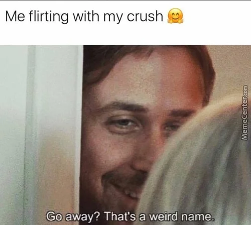 flirting with my crush meme