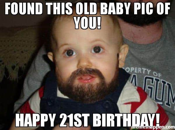 happy 21st birthday funny meme