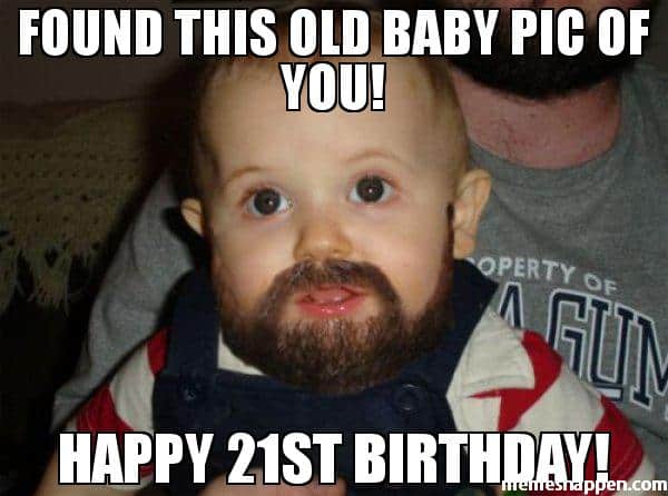 Funny 21 Birthday Meme