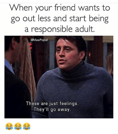 friends responsible adult meme