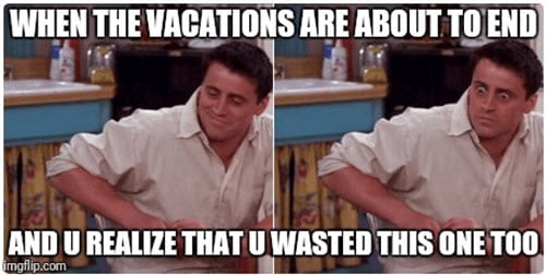 friends vacations meme