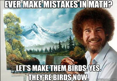 funny bob ross math memes