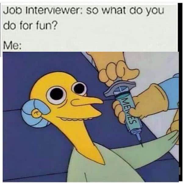 funny cartoon job interviewer memes