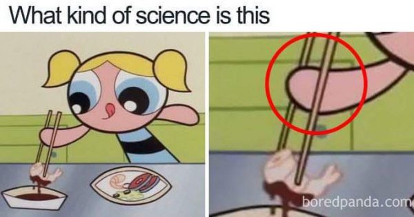 funny cartoon science memes