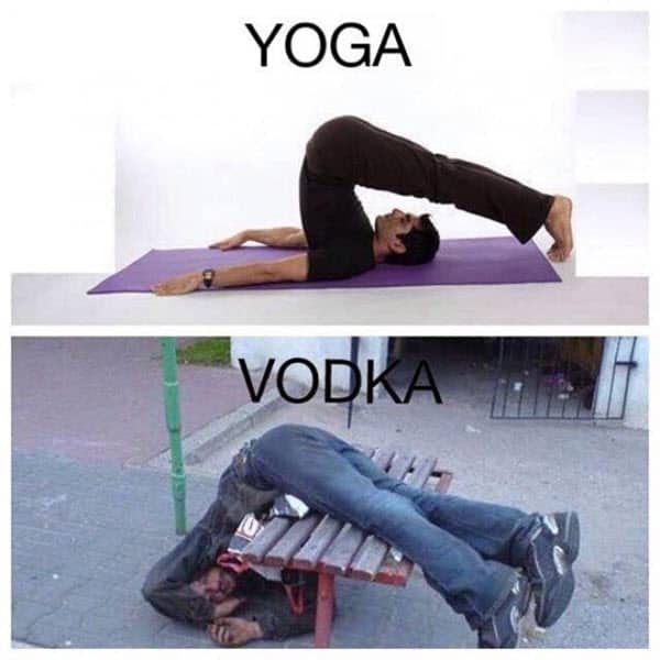 funny drunk yoga memes