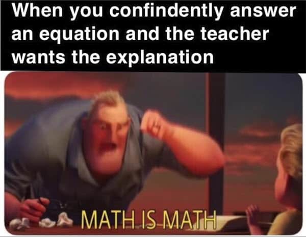 funny math explanation memes