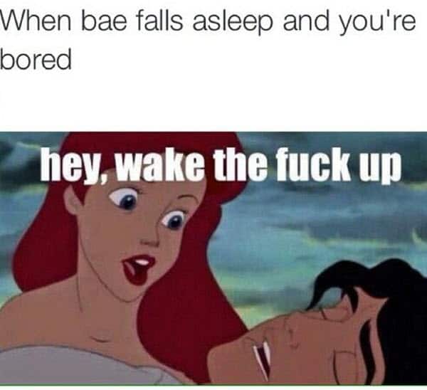 funny relationship bae falls asleep memes