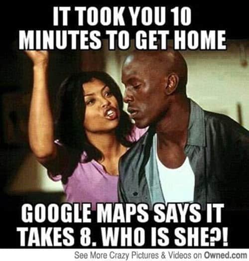 funny relationship google maps memes