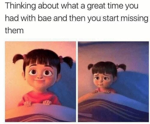 funny relationship missing bae memes