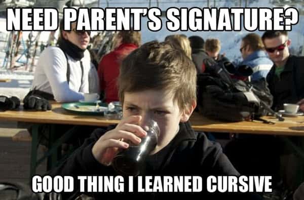 funny school parents signature memes