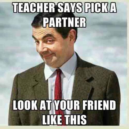 funny school pick a partner memes