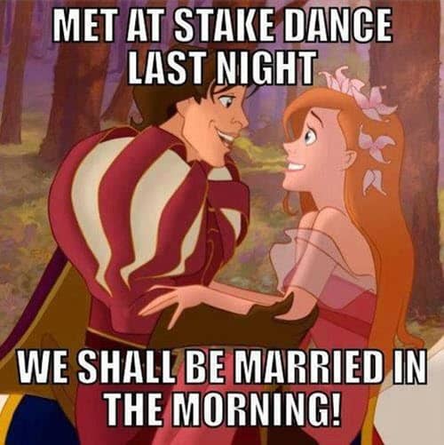 funny valentines met at stake dance meme