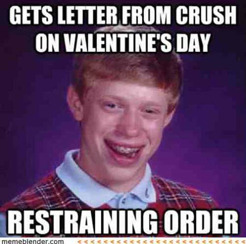 funny valentines restraining order meme