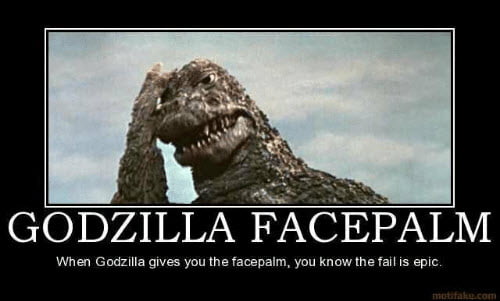 godzilla facepalm memes