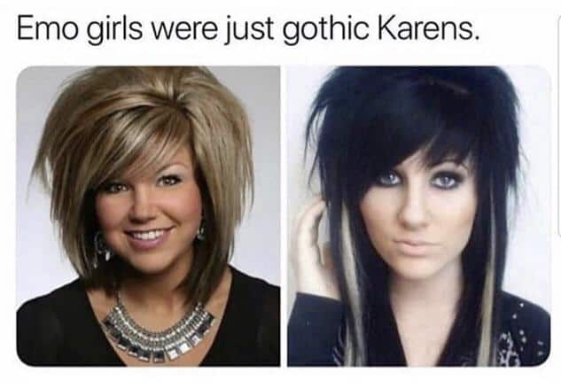 gothic karen meme