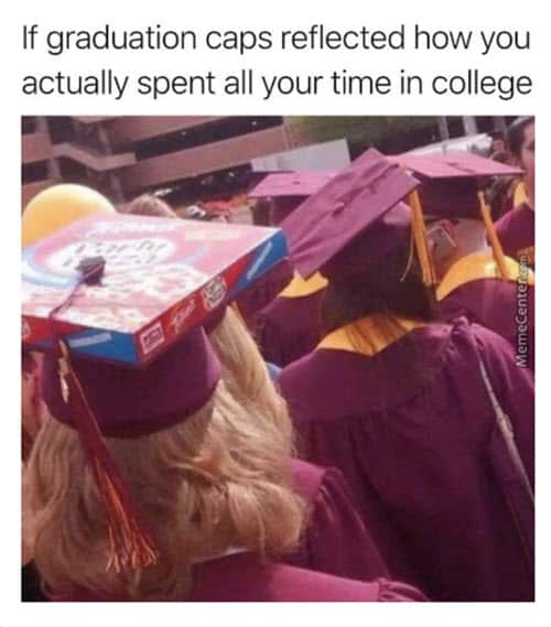 graduation caps meme