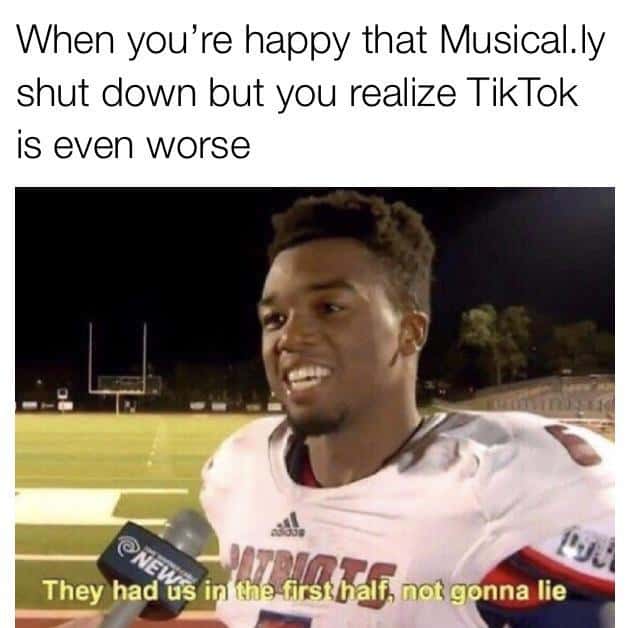 half tiktok meme