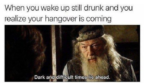 hangover when you wake up memes