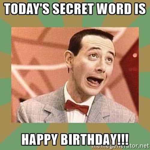 happy 40th birthday secret word meme