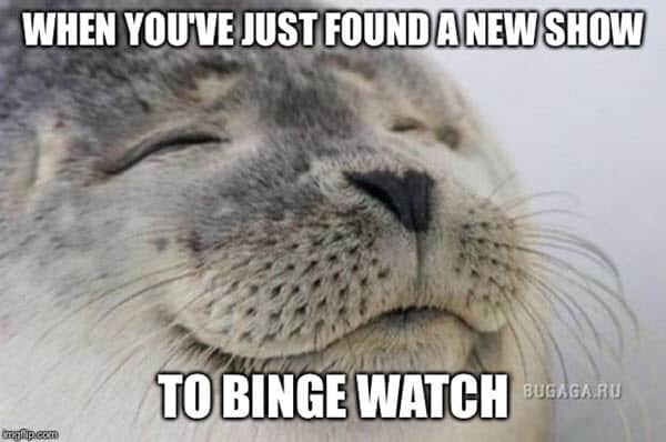 gelukkige binge watching memes