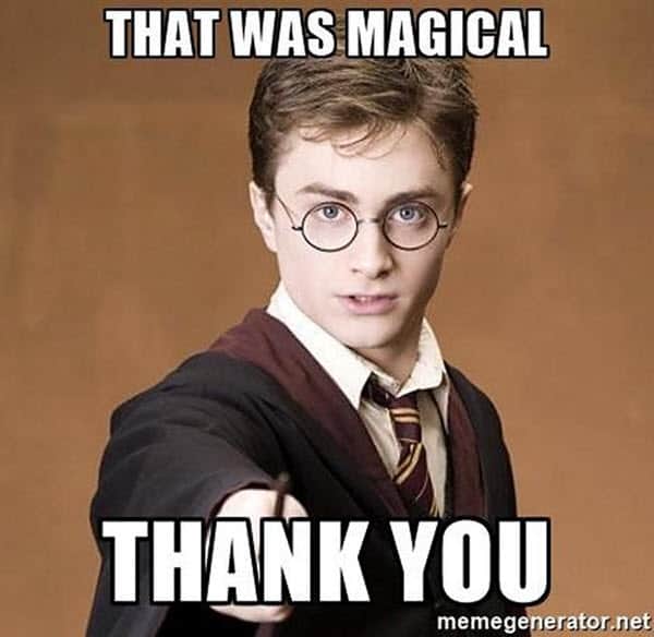 harry potter thank you memes