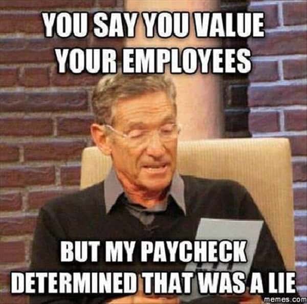 hate work paycheck meme