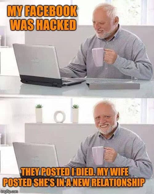 hide the pain harold facebook hacked meme