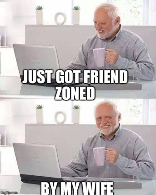 hide the pain harold friend zoned meme