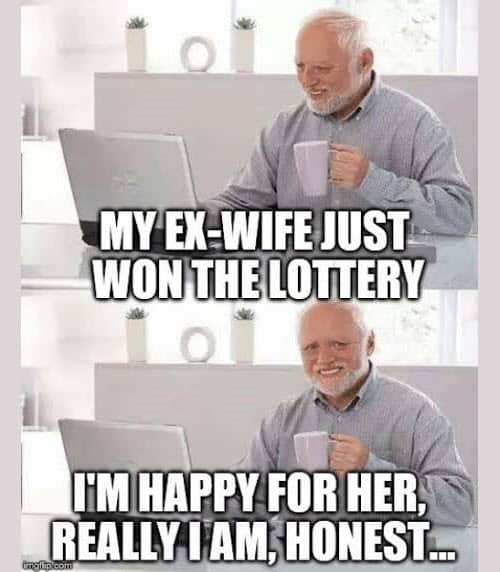hide the pain harold lottery meme