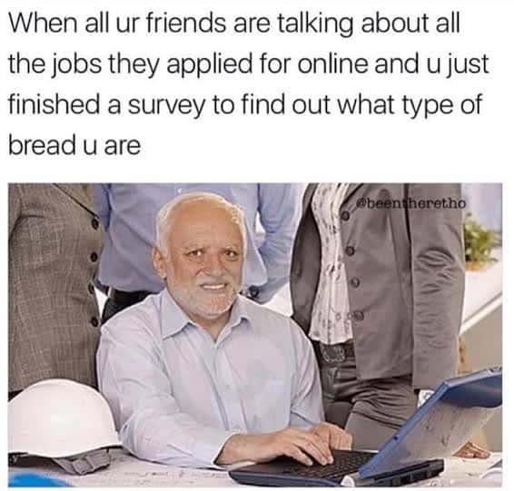 hide the pain harold survey meme