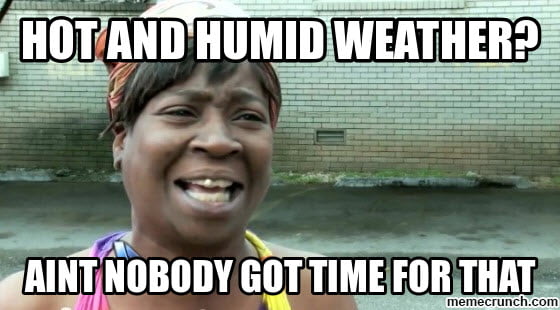 hot and humid weather meme