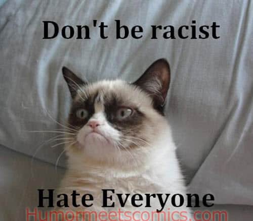 i hate people dont be racist meme