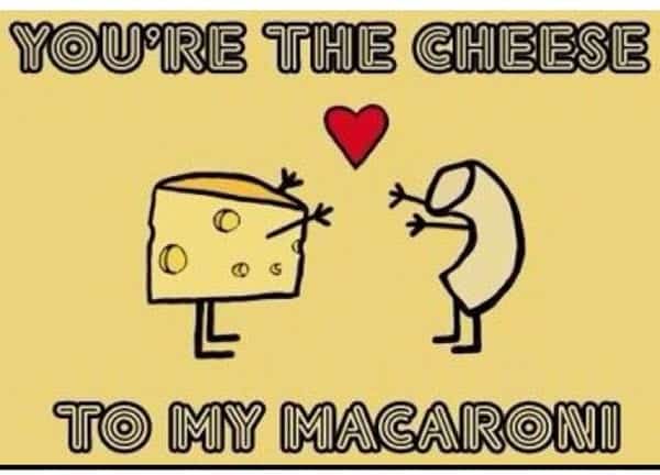 Amo a mi marido meme de macarrones con queso