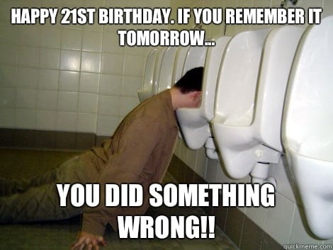 21st birthday memes