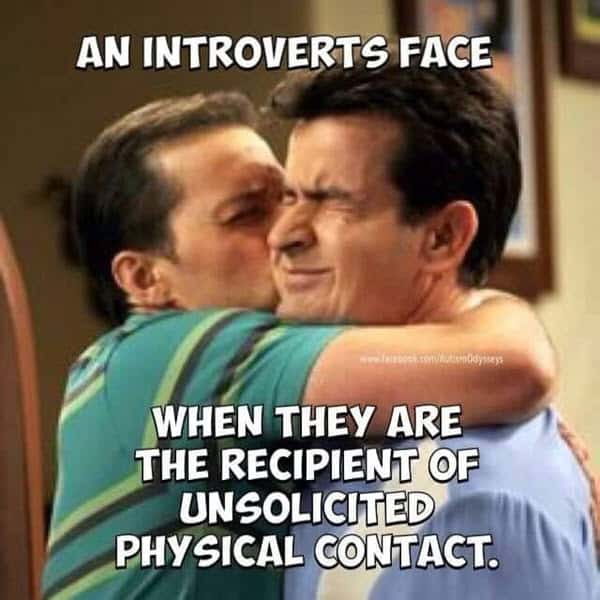 introvert face meme