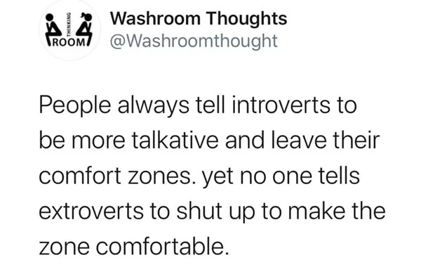 introvert washroom thoughts meme