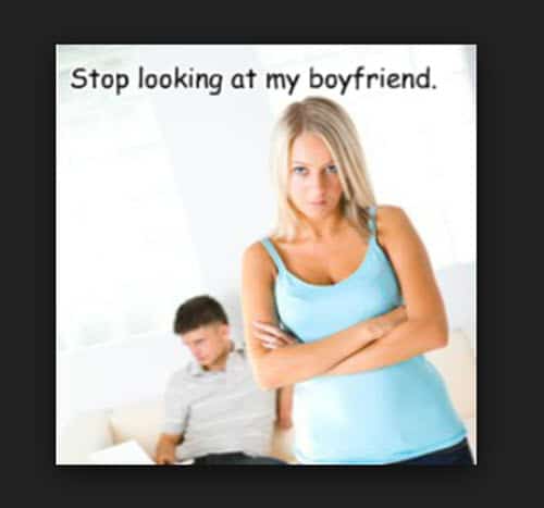 jealous stop looking at my boyfriend meme