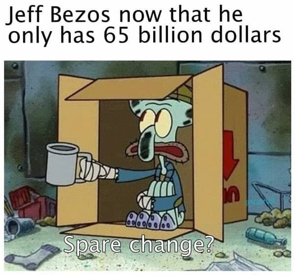 jeff bezos spare change memes