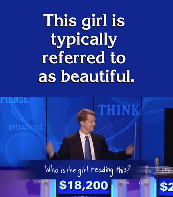jeopardy beautiful girl memes