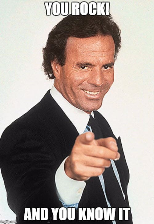 julio iglesias you rock meme