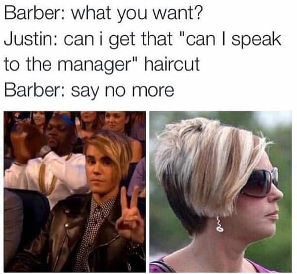 karen haircut memes