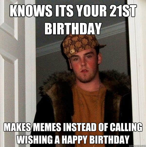happy 21st Birthday Meme