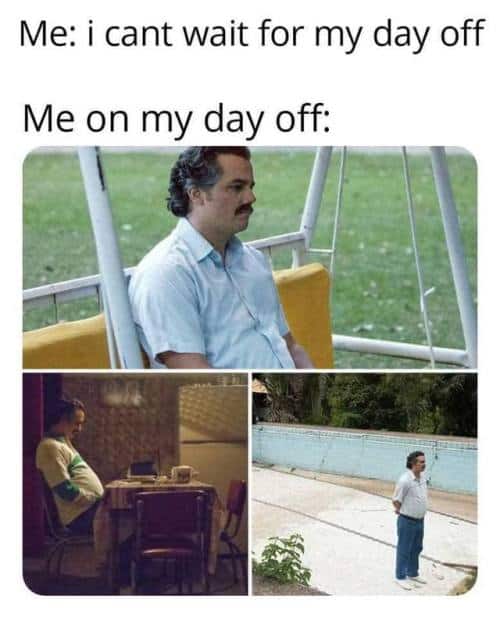 lonely day off meme