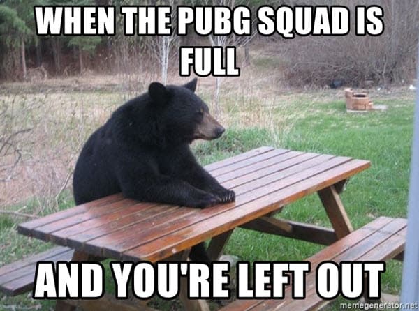 lonely pubg meme