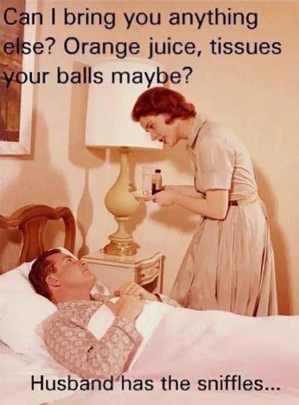 man flu can i bring you anything meme