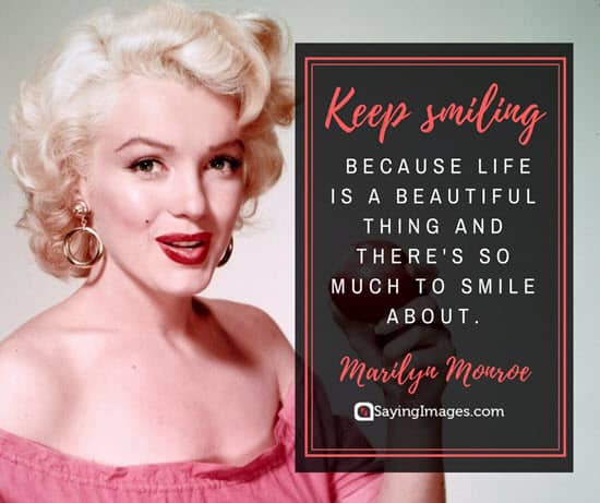 marilyn monroe smile quotes