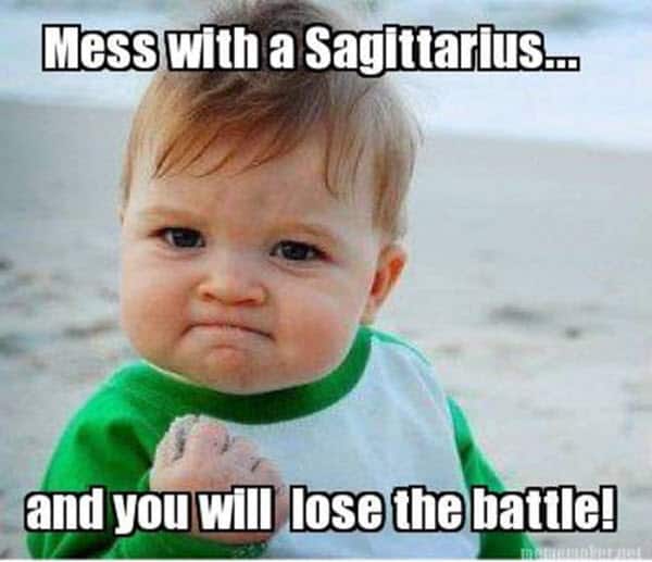 mess with a sagittarius meme